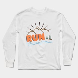 Run into the Mountains Long Sleeve T-Shirt